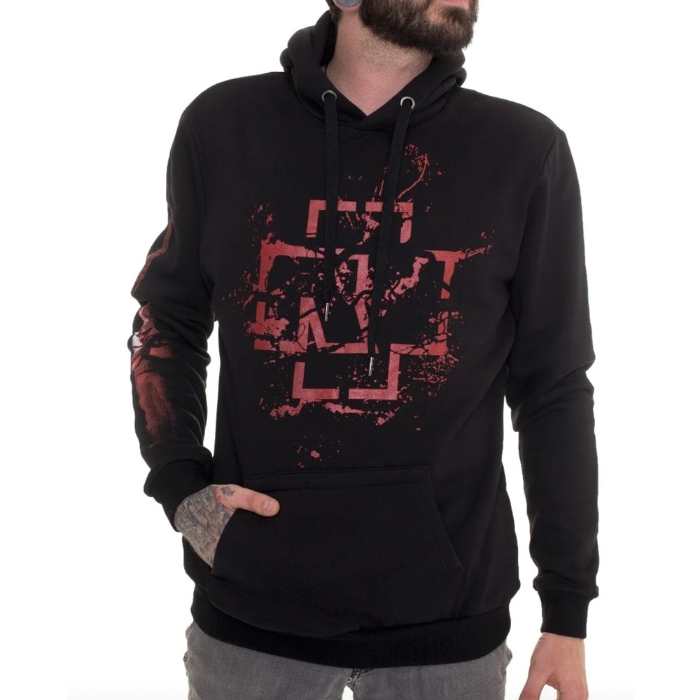Rammstein Mein Herz Brennt Black Graphic Hoodie Mens XL Pullover Band Merch
